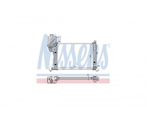 Радиатор охлаждения (без кондиционера) MB Sprinter 2.3D / 2.9TDI 1995-2006 62687A NISSENS (Дания)