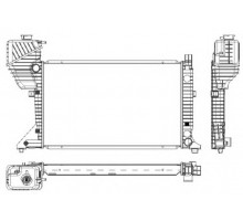Радиатор охлаждения (с кондиционером) MB Sprinter 2.3D / 2.9TDI 1995-2006 8MK376721-201 HELLA (Германия)