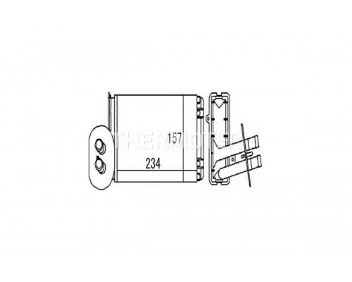 Радиатор печки (с кондиционером, 232х157х42мм) VW Transporter T4 1990-2003 D6W007TT THERMOTEC (Польша)