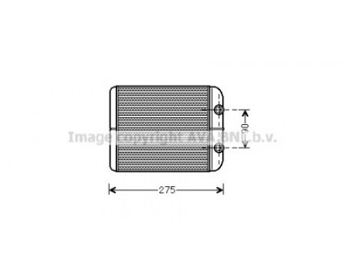 Радиатор печки VW Transporter T5 2.0 / 3.2 / 1.9TDI / 2.5TDI 2003-2015 VWA6301 AVA (Нидерланды)