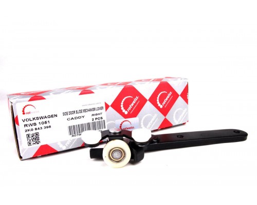 Ролик правой боковой двери нижний (с кронштейном) VW Caddy III 2004-2015 RWS1051 ROTWEISS (Турция)
