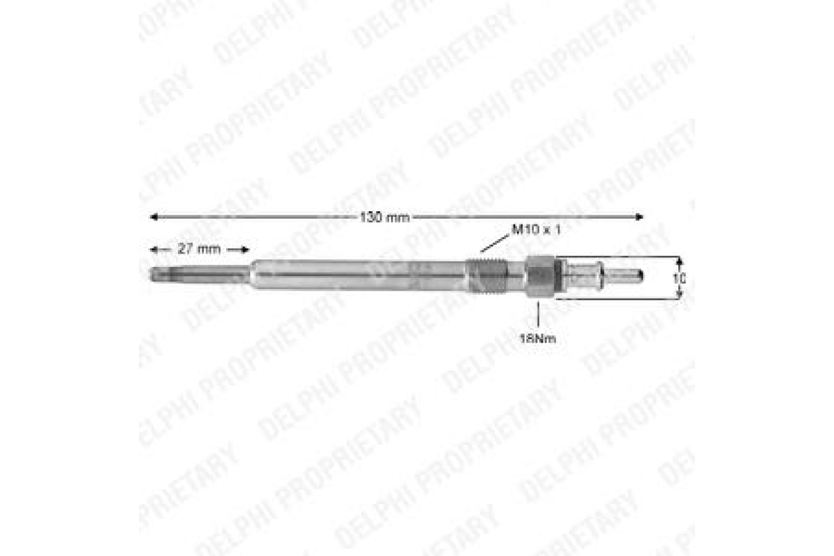 Свечи накаливания MB Sprinter 2.2-2.7CDI 901-905 1995-2006 HDS377 DELPHI (США)