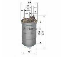 Топливный фильтр VW Transporter T4 1.9D / 1.9TD / 2.4D / 2.5TDI 90-03 0450906267 BOSCH (Германия)