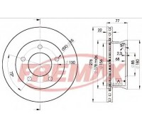 Тормозной диск передний (276х22мм) MB Sprinter 208-416 1995-2006 BD-0181 Fremax (Испания)