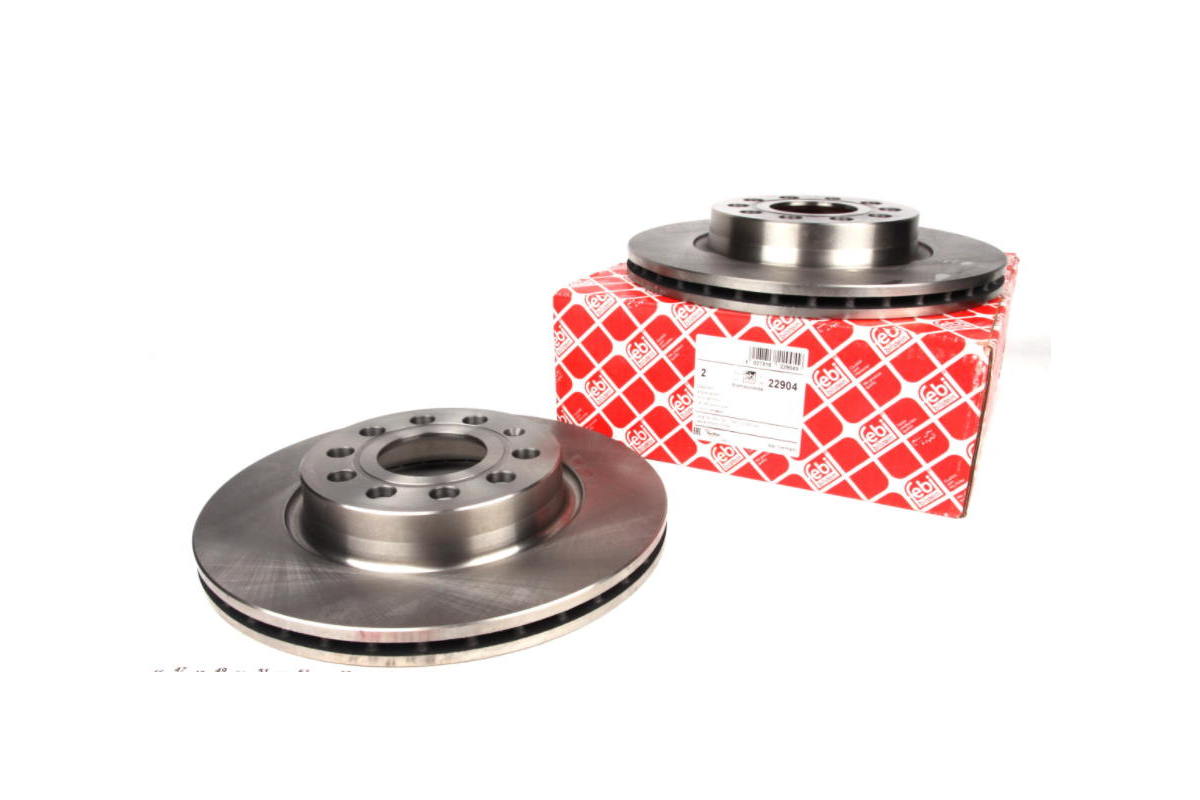 Тормозной диск передний (280х22mm) VW Caddy III 04- 22904 FEBI (Германия) Тормозной диск передний (280х22mm) VW Caddy III 04- 22904 FEBI (Германия)
