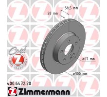 Тормозной диск передний (300х28мм) MB Vito 639 2003- 400.6472.20 ZIMMERMANN (Германия)