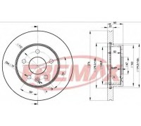 Тормозной диск передний вентилируемый (276х22мм) MB Vito 638 1996-2003 BD6380 FREMAX (Испания)
