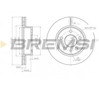 Тормозной диск передний вентилируемый (276х22мм) MB Vito 638 1996-2003 DBA860V BREMSI (Италия)