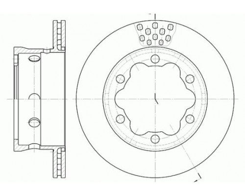 Тормозной диск задний (со сдвоенным колесом, 285х22мм) VW LT 46 1996-2006 6623.10 Remsa (Испания)