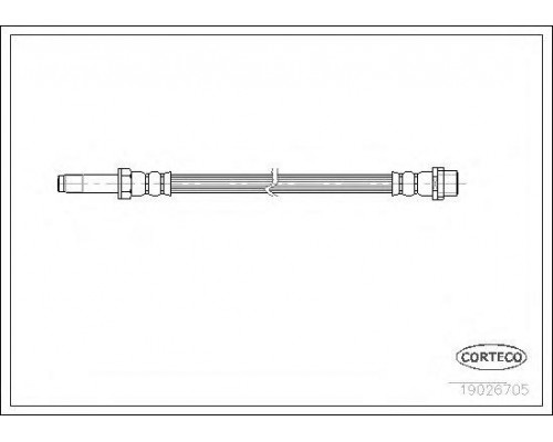 Тормозной шланг передний/задний (420mm) MB Sprinter 901-905 1995-2006 19026705 CORTECO (Италия)