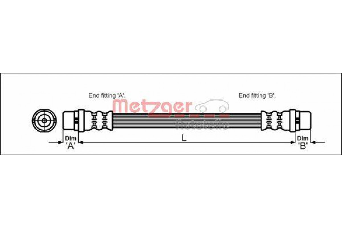 Тормозной шланг (задний, со сдвоенным колесом) MB Sprinter 901-905 1995-2006 4110340 METZGER (Германия) Тормозной шланг (задний, со сдвоенным колесом) MB Sprinter 901-905 1995-2006 4110340 METZGER (Германия)
