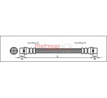 Тормозной шланг (задний, со сдвоенным колесом) MB Sprinter 901-905 1995-2006 4110340 METZGER (Германия)