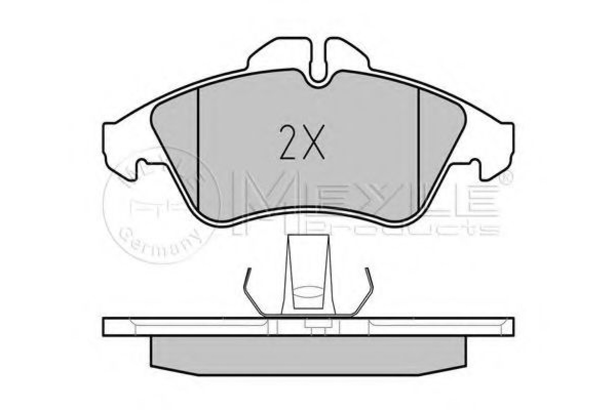 Тормозные колодки передние без датчика Platinum (система ATE) MB Vito 638 1996-2003 0252157620/PD MEYLE (Германия)