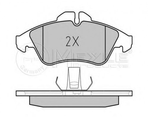 Тормозные колодки передние без датчика Platinum (система ATE) MB Vito 638 1996-2003 0252157620/PD MEYLE (Германия)