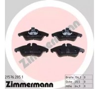 Тормозные колодки передние без датчика (система ATE) MB Vito 638 1996-2003 21576.205.1 ZIMMERMANN (Германия)