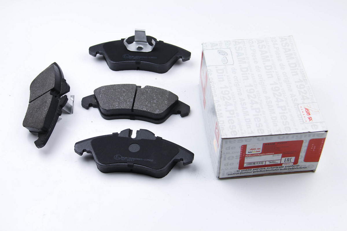 Тормозные колодки передние без датчика (система ATE) MB Vito 638 1996-2003 71317 ASAM (Румыния) Тормозные колодки передние без датчика (система ATE) MB Vito 638 1996-2003 71317 ASAM (Румыния)