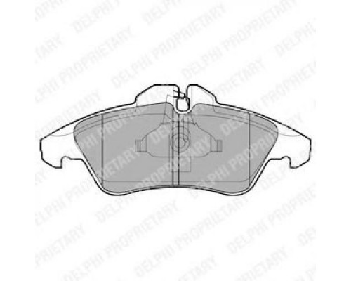 Тормозные колодки передние без датчика (система ATE) MB Vito 638 1996-2003 LP980 DELPHI (США)