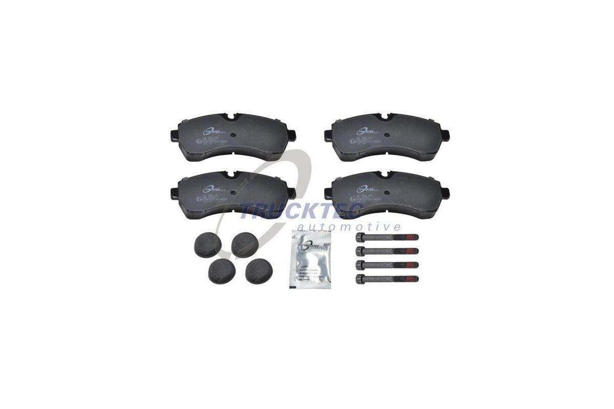 Тормозные колодки передние без датчика (со сдвоенным колесом) MB Sprinter 509-519 2006- 02.35.201 TRUCKTEC (Германия) Тормозные колодки передние без датчика (со сдвоенным колесом) MB Sprinter 509-519 2006- 02.35.201 TRUCKTEC (Германия)
