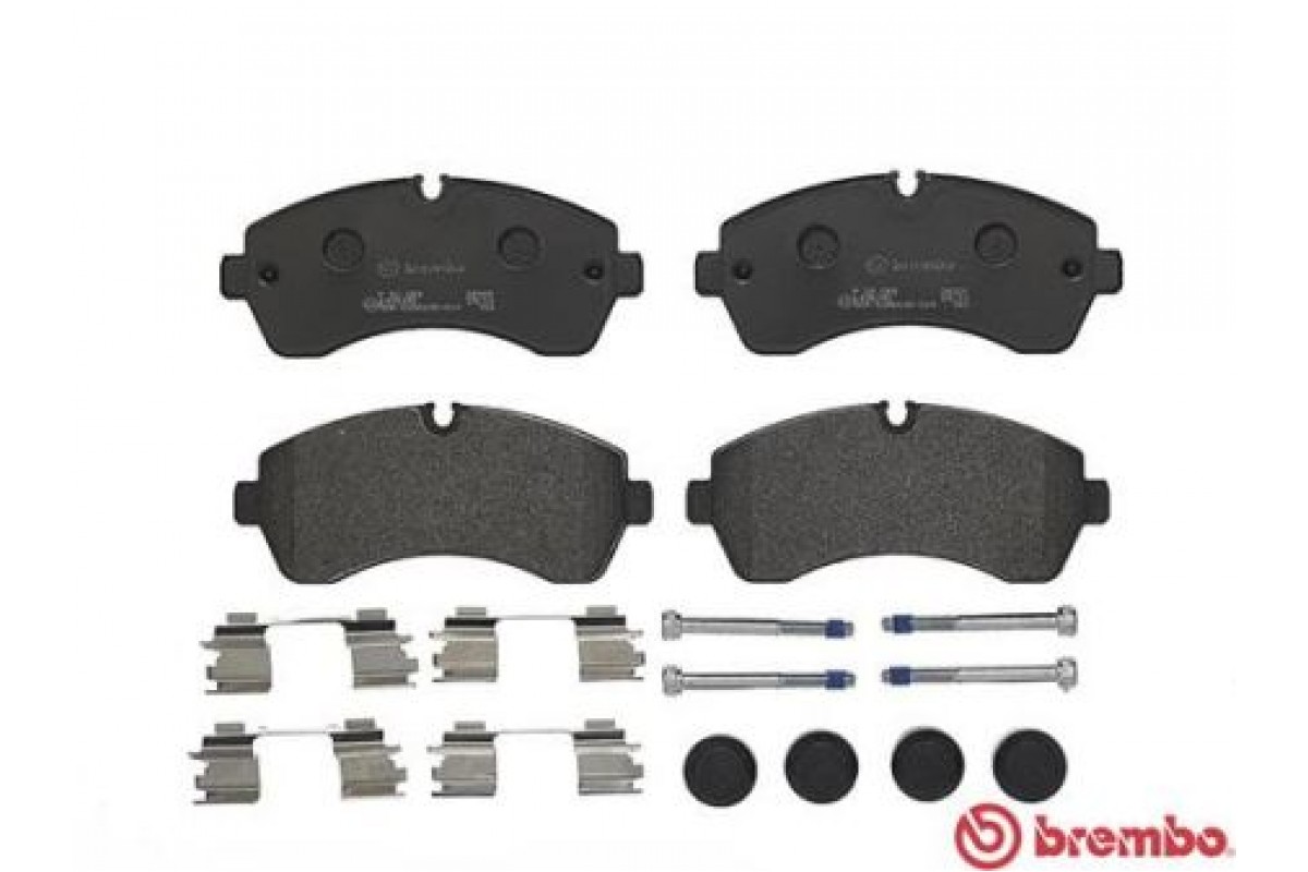 Тормозные колодки передние без датчика (со сдвоенным колесом) VW Crafter 50 2006- P50059 BREMBO (Италия)