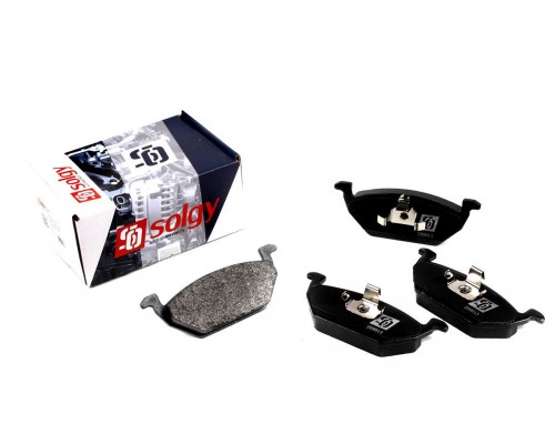 Тормозные колодки передние без датчика (ушки вверх) VW Caddy III 04- 209013 SOLGY (Испания)