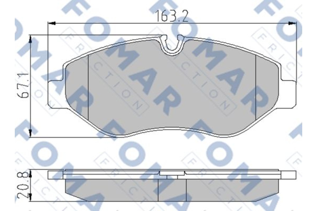 Тормозные колодки передние без датчика VW Crafter 2006- 921581 FOMAR (Польша) Тормозные колодки передние без датчика VW Crafter 2006- 921581 FOMAR (Польша)