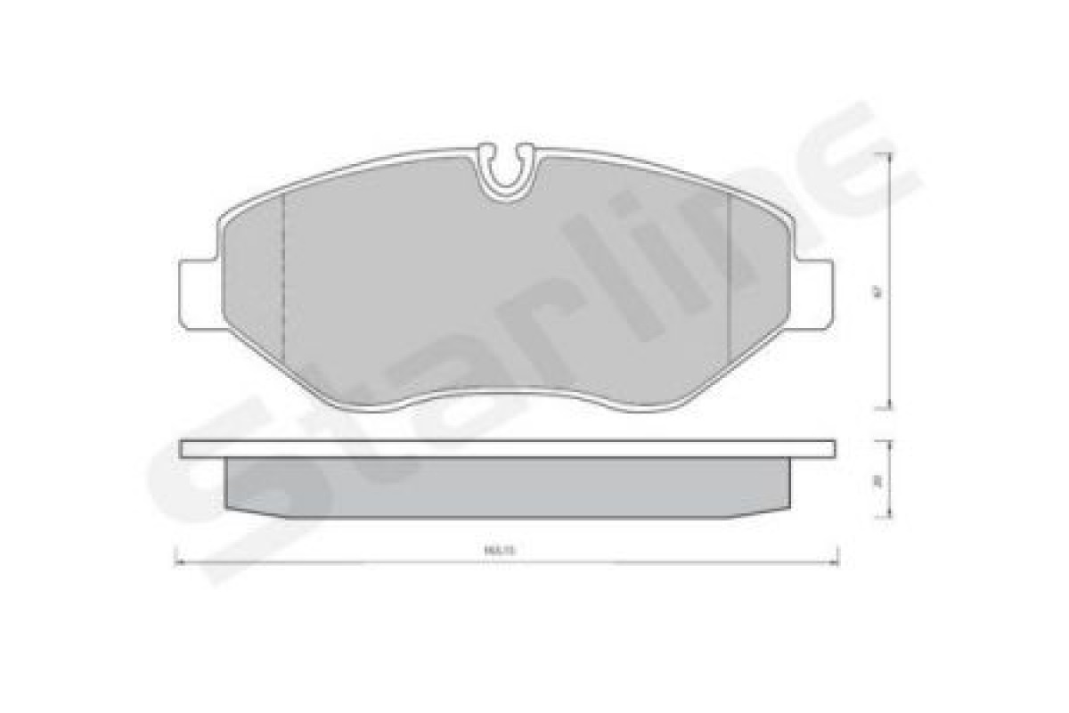Тормозные колодки передние без датчика VW Crafter 2006- BDS426 STARLINE (Чехия) Тормозные колодки передние без датчика VW Crafter 2006- BDS426 STARLINE (Чехия)