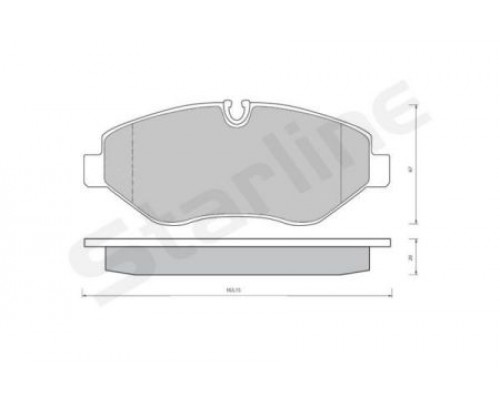 Тормозные колодки передние без датчика VW Crafter 2006- BDS426 STARLINE (Чехия)