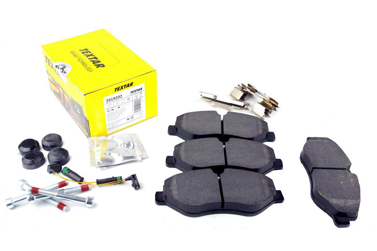 Тормозные колодки передние c датчиком VW Crafter 2006- 2919202 TEXTAR (Германия) Тормозные колодки передние c датчиком VW Crafter 2006- 2919202 TEXTAR (Германия)