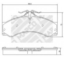 Тормозные колодки передние MB Sprinter (со сдвоенным колесом) 408-416 1995-2006 6749 MAPCO (Германия)