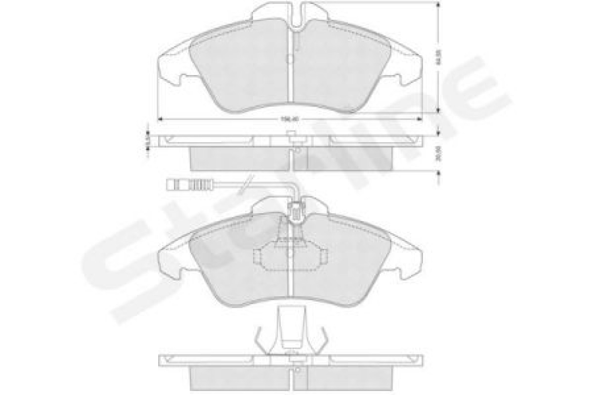 Тормозные колодки передние (с датчиками) MB Sprinter 208-316 1995-2006 BD S054 STARLINE (Чехия) Тормозные колодки передние (с датчиками) MB Sprinter 208-316 1995-2006 BD S054 STARLINE (Чехия)