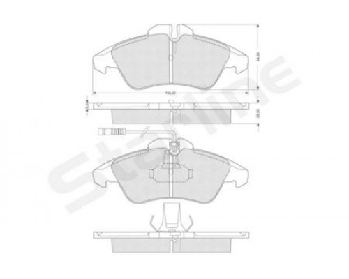Тормозные колодки передние (с датчиками) MB Sprinter 208-316 1995-2006 BD S054 STARLINE (Чехия)
