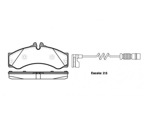 Тормозные колодки передние с датчиками (со сдвоенным колесом) VW LT 46 1996-2006 0614.12 Remsa (Испания)