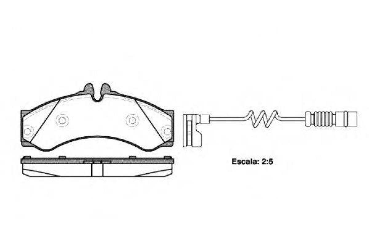 Тормозные колодки передние с датчиками (со сдвоенным колесом) VW LT 46 1996-2006 2614.02 ROADHOUSE (Испания)