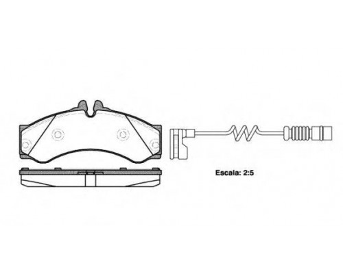 Тормозные колодки передние с датчиками (со сдвоенным колесом) VW LT 46 1996-2006 2614.02 ROADHOUSE (Испания)