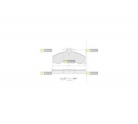 Тормозные колодки передние с датчиками (со сдвоенным колесом) VW LT 46 1996-2006 BDS061 STARLINE (Чехия)