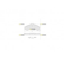 Тормозные колодки передние с датчиками (со сдвоенным колесом) VW LT 46 1996-2006 BDS061 STARLINE (Чехия)