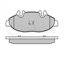 Тормозные колодки передние (с датчиком, система Bosch) MB Vito 639 2003- 0252400720/PD MEYLE (Германия)