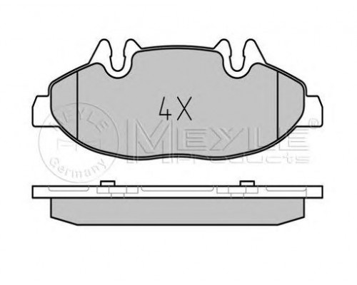 Тормозные колодки передние (с датчиком, система Bosch) MB Vito 639 2003- 0252400720/PD MEYLE (Германия)