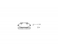 Тормозные колодки передние (с датчиком, система Bosch) MB Vito 639 2003- 1109.02 Remsa (Испания)