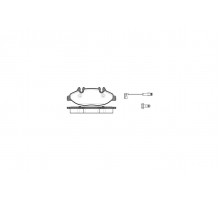Тормозные колодки передние (с датчиком, система Bosch) MB Vito 639 2003- 1109.02 Remsa (Испания)