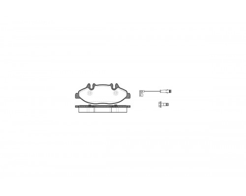 Тормозные колодки передние (с датчиком, система Bosch) MB Vito 639 2003- 1109.02 Remsa (Испания)