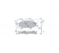Тормозные колодки передние (с датчиком, система Bosch) MB Vito 639 2003- 923781 FOMAR (Польша)