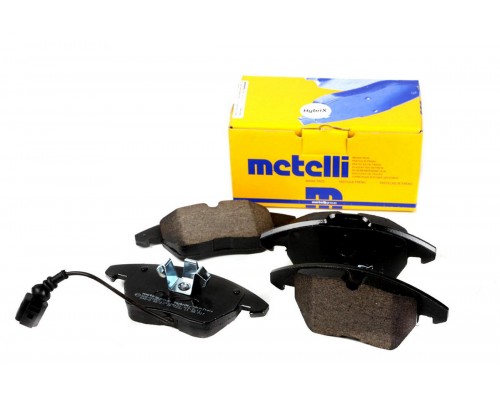 Тормозные колодки передние с датчиком (ушки вниз) VW Caddy III 04- 22-0548-0 METELLI (Италия)