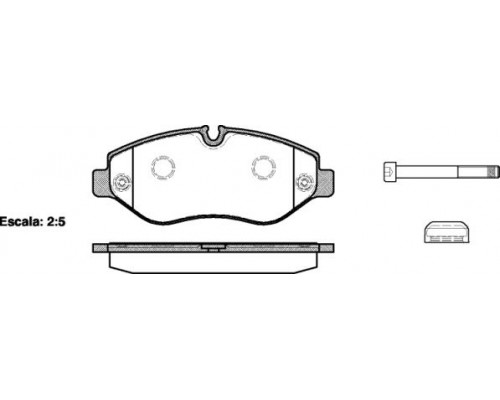 Тормозные колодки передние (система Brembo) MB Vito 639 2003- 1245.00 Remsa (Испания)