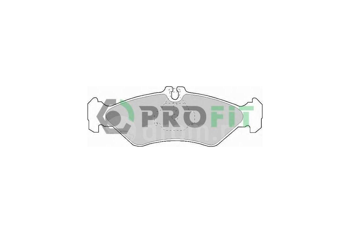 Тормозные колодки задние (141x50x17мм) MB Sprinter 208-316 1995-2006 5000-1039 PROFIT (Чехия)