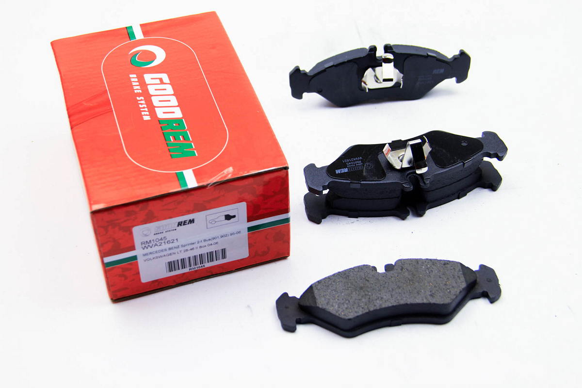 Тормозные колодки задние (141x50x17мм) MB Sprinter 208-316 1995-2006 RM1045 GOODREM (Венгрия)