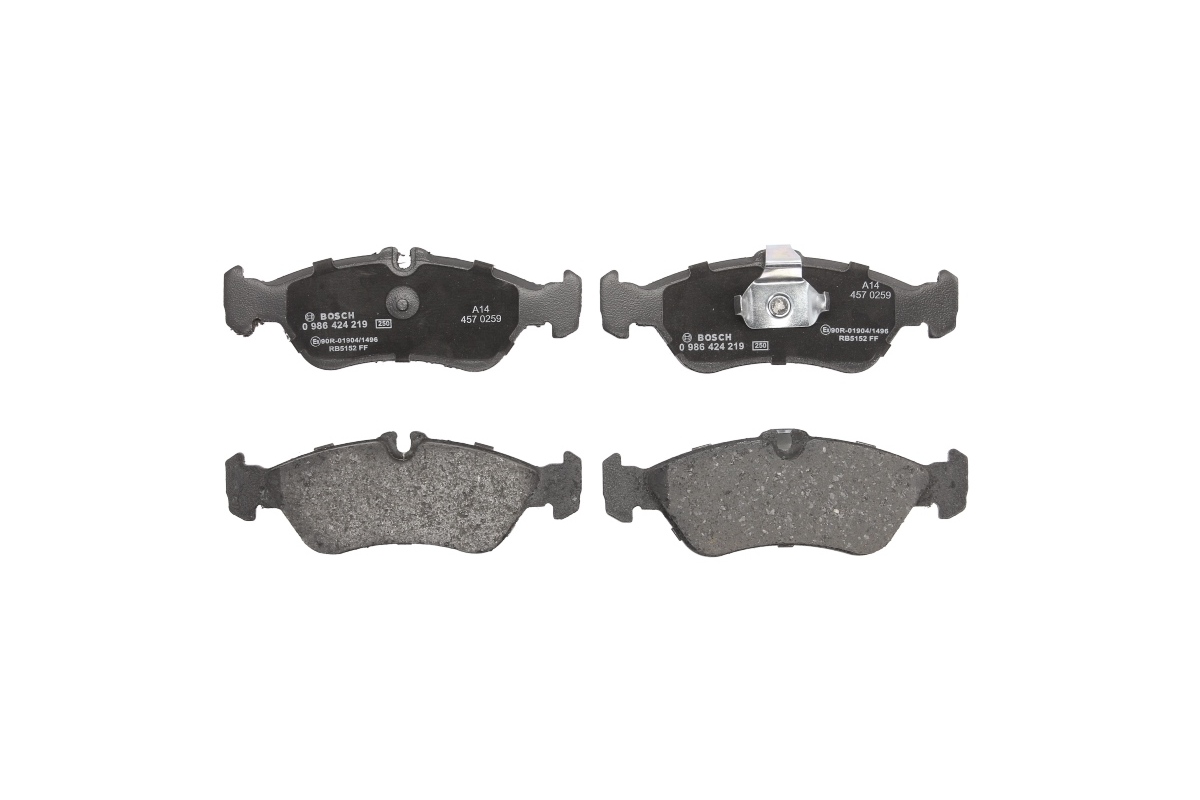 Тормозные колодки задние (156x55x18мм) VW LT 28-35 1996-2006 0986424219 BOSCH (Германия)