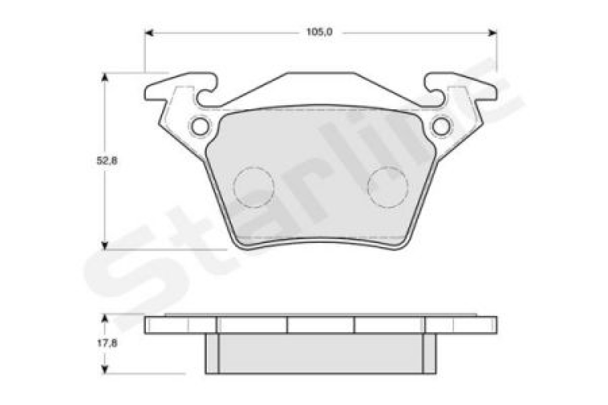 Тормозные колодки задние без датчика (система BOSCH) MB Vito 638 1996-2003 BDS165 STARLINE (Чехия) Тормозные колодки задние без датчика (система BOSCH) MB Vito 638 1996-2003 BDS165 STARLINE (Чехия)