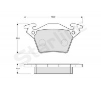 Тормозные колодки задние без датчика (система BOSCH) MB Vito 638 1996-2003 BDS165 STARLINE (Чехия)