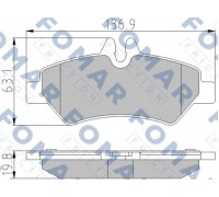 Тормозные колодки задние без датчика VW Crafter 2006- 921381 FOMAR (Польша)